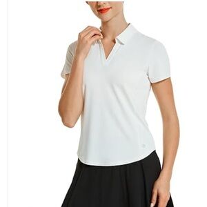 NWOT- White Short Sleeve Polo Shirt, Golf Tennis, Collared, Dry fit